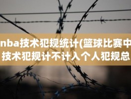 nba技术犯规统计(篮球比赛中技术犯规计不计入个人犯规总数里面)