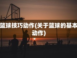 篮球技巧动作(关于篮球的基本动作)