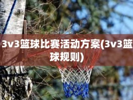 3v3篮球比赛活动方案(3v3篮球规则)