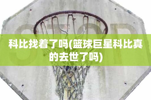 科比找着了吗(篮球巨星科比真的去世了吗) 科比找着了吗(篮球巨星科比真的去世了吗)
