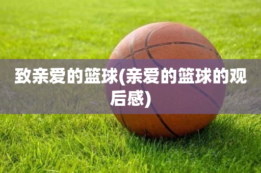 致亲爱的篮球(亲爱的篮球的观后感) 致亲爱的篮球(亲爱的篮球的观后感)