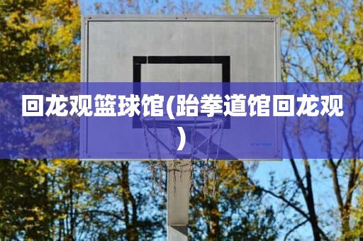回龙观篮球馆(跆拳道馆回龙观) 回龙观篮球馆(跆拳道馆回龙观)