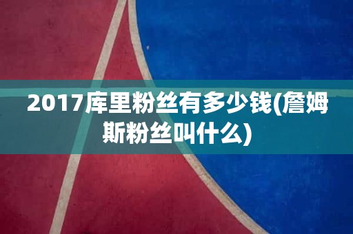 2017库里粉丝有多少钱(詹姆斯粉丝叫什么) 2017库里粉丝有多少钱(詹姆斯粉丝叫什么)