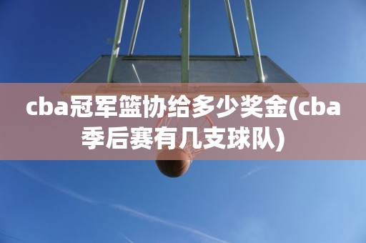 cba冠军篮协给多少奖金(cba季后赛有几支球队) cba冠军篮协给多少奖金(cba季后赛有几支球队)