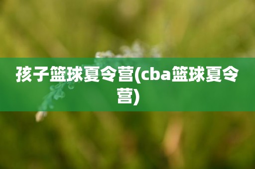 孩子篮球夏令营(cba篮球夏令营) 孩子篮球夏令营(cba篮球夏令营)