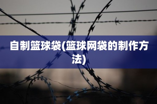 自制篮球袋(篮球网袋的制作方法) 自制篮球袋(篮球网袋的制作方法)