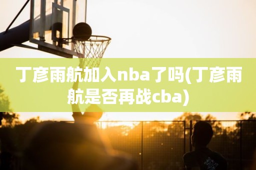 丁彦雨航加入nba了吗(丁彦雨航是否再战cba) 丁彦雨航加入nba了吗(丁彦雨航是否再战cba)