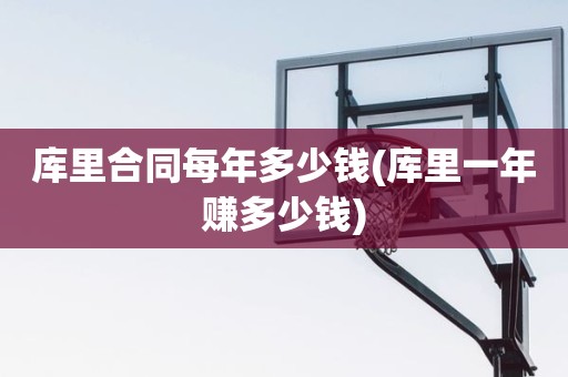 库里合同每年多少钱(库里一年赚多少钱) 库里合同每年多少钱(库里一年赚多少钱)