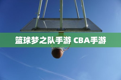 篮球梦之队手游 CBA手游